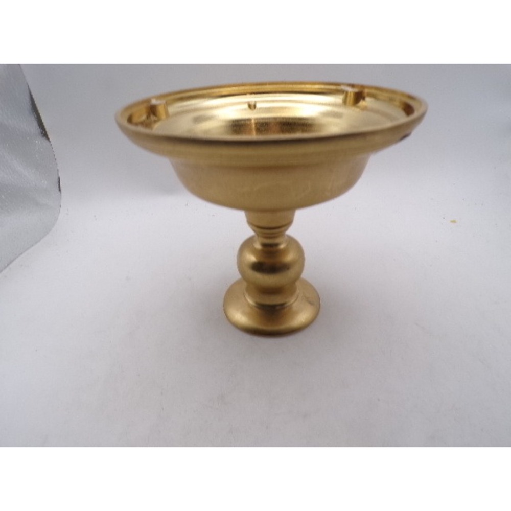Vintage Gold Metal Taper Candle‎ Holder Pedestal Baluster Stem 4 Inch Tall